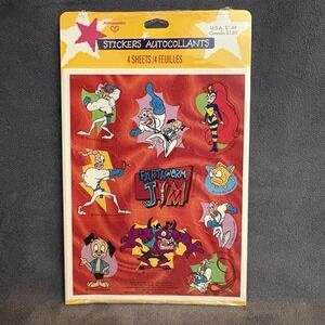 Earthworm Jim Sticker Pack Sealed‎ 1996 Hallmark – 4 Sheets Ambassador Vintage
